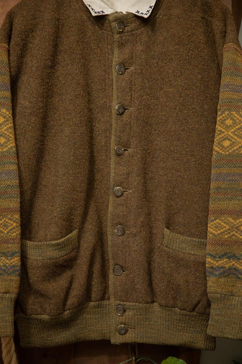 Haki Renk 80s Yün Ceket