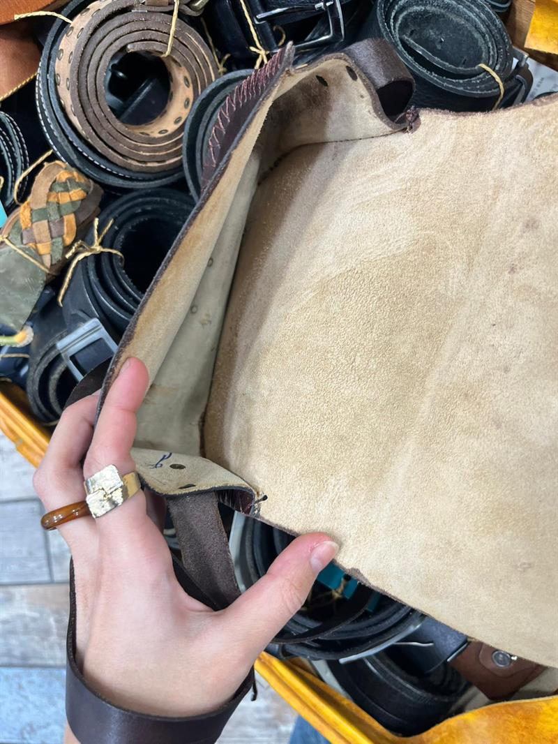 Hakiki Deri Çanta Vintage Boho Crossbody