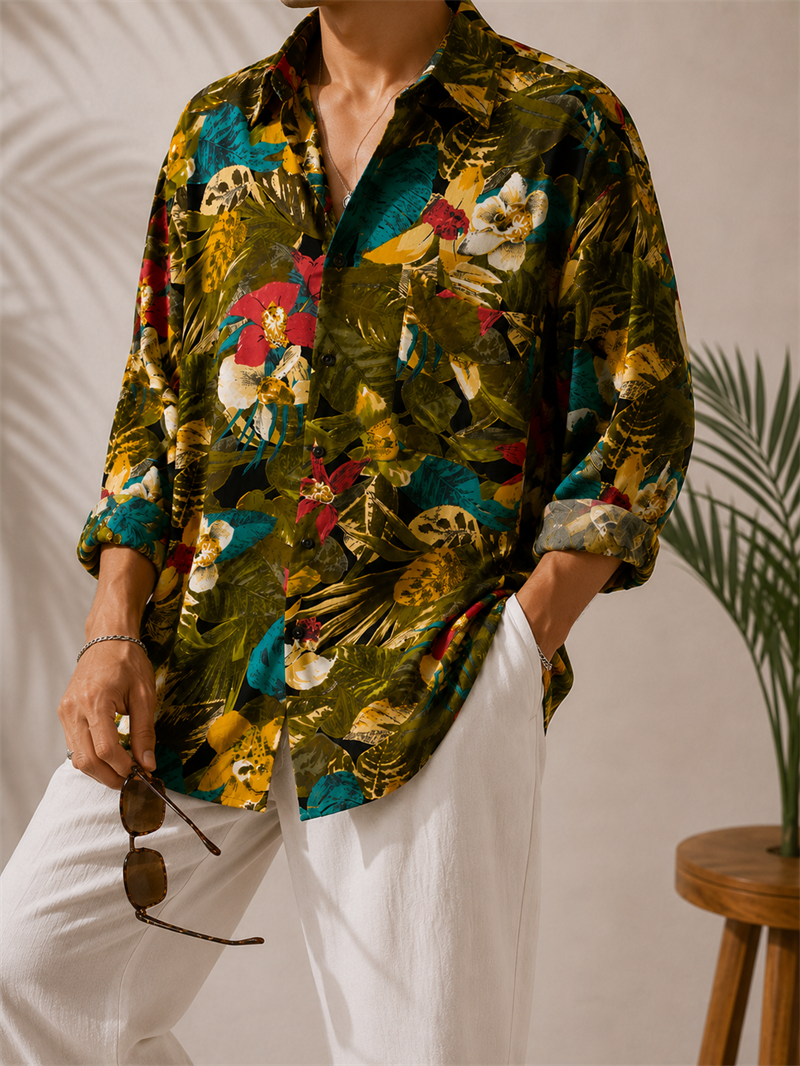 Hawaiian&Tropikal Oversize Gömlek