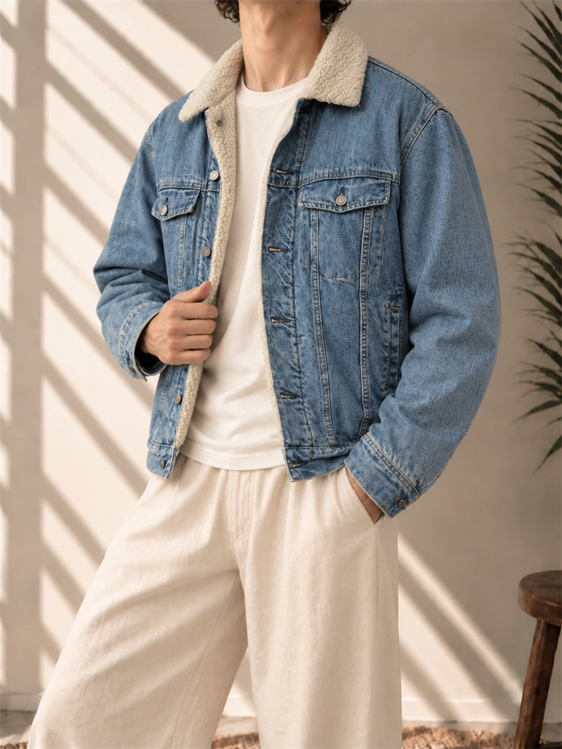 İçi Kürklü Americana&Classic Kot Ceket