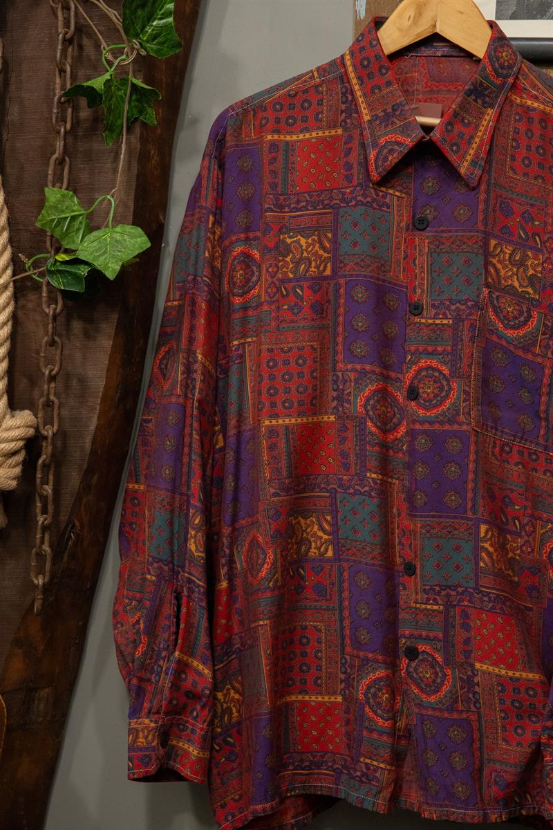 İtalian Etnik 90s Gömlek