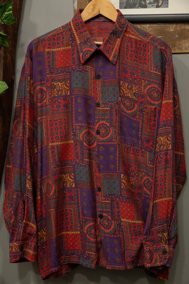 İtalian Etnik 90s Gömlek