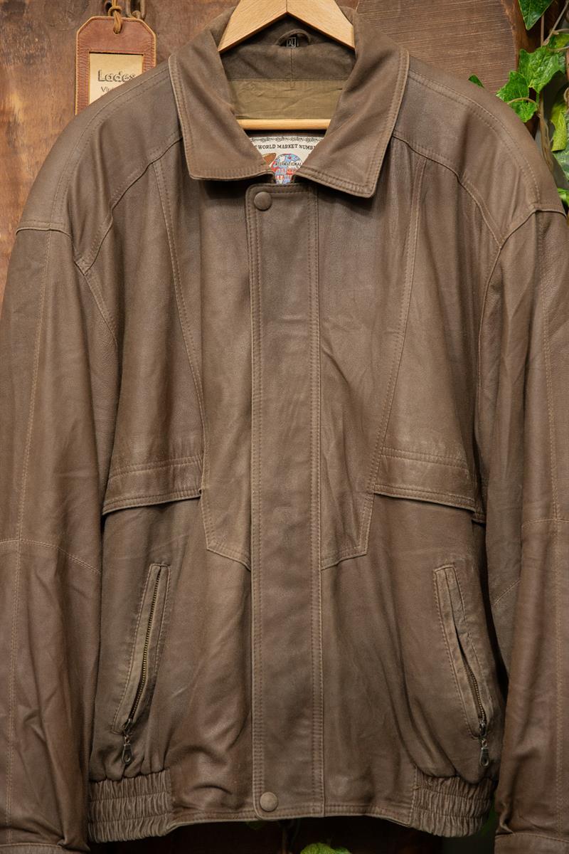 Italian Two-Tone Bomber Deri Ceket