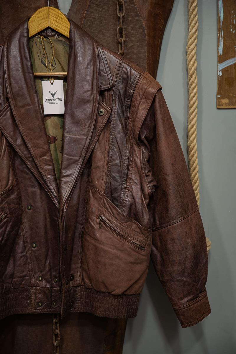 ITALIAN VINTAGE UNISEX DERİ CEKET