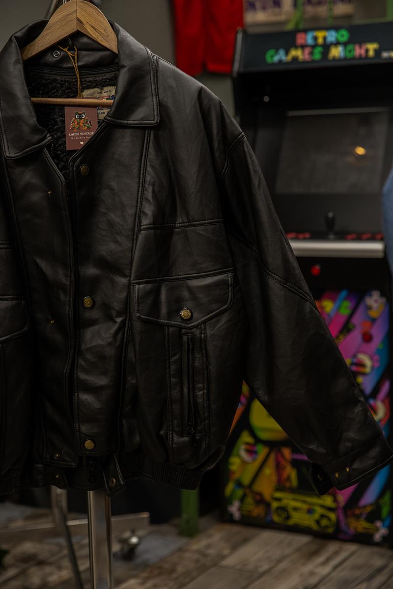 ITALIANO FASHION MILANO Bomber Model Unisex Deri Ceket