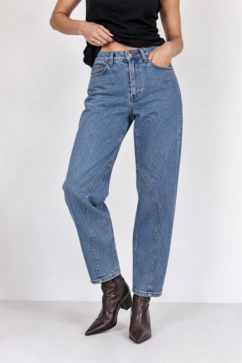 Italy 2000s Yüksek Bel Jean Pantolon