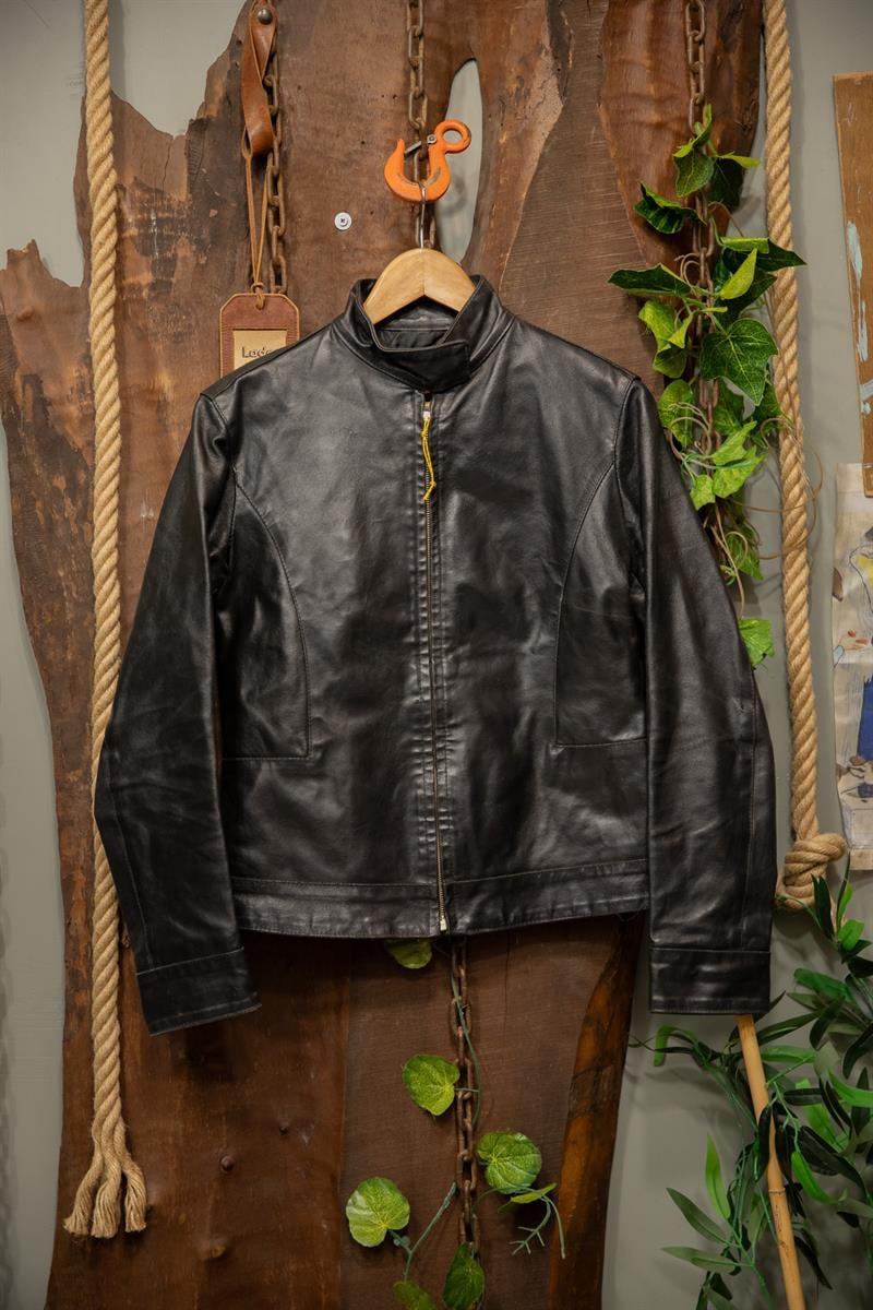 ITALY 80s Biker Moto Deri Ceket