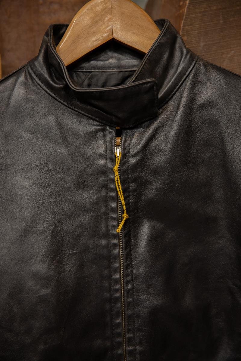 ITALY 80s Biker Moto Deri Ceket