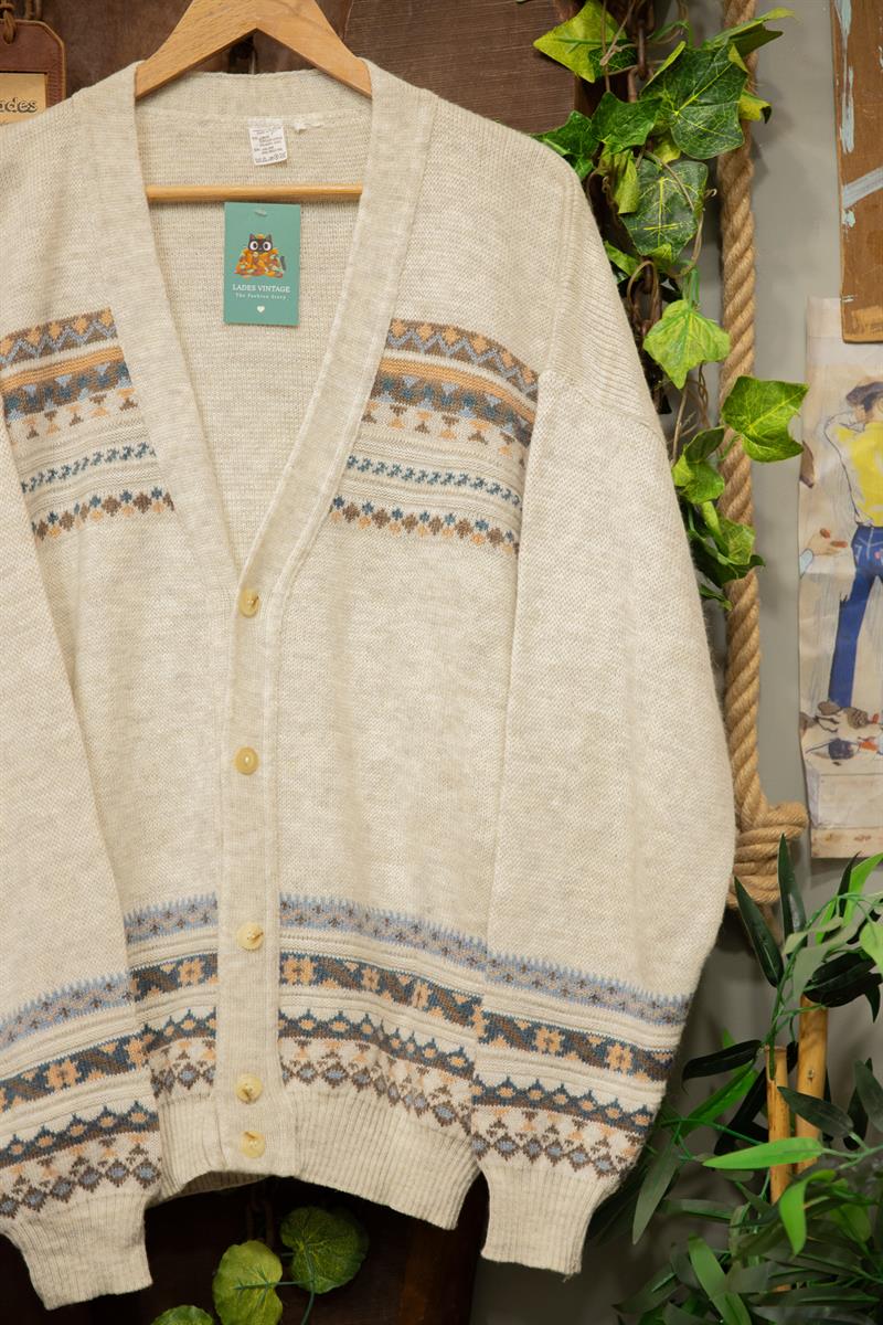 ITALY 90s Nordic V-Neck Hırka