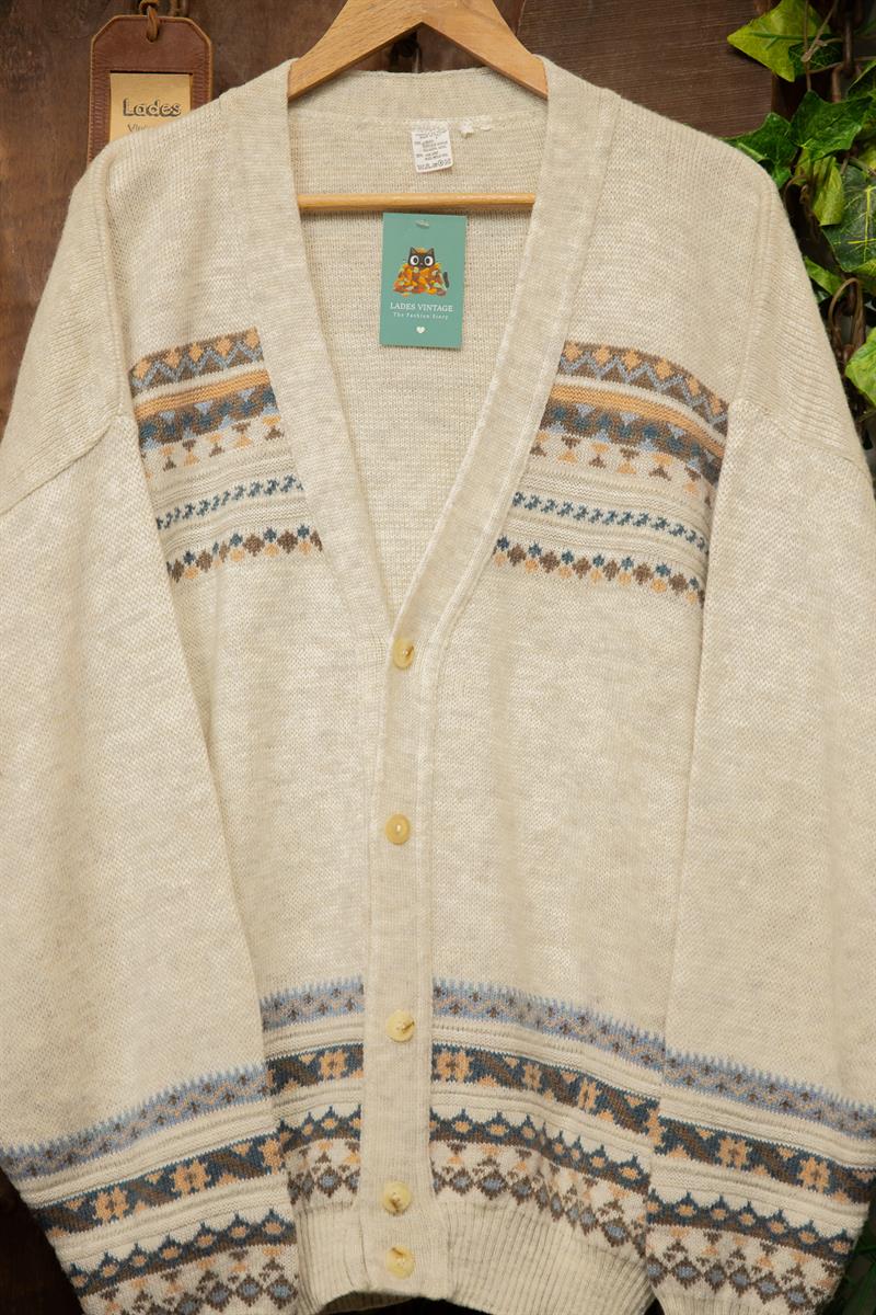 ITALY 90s Nordic V-Neck Hırka