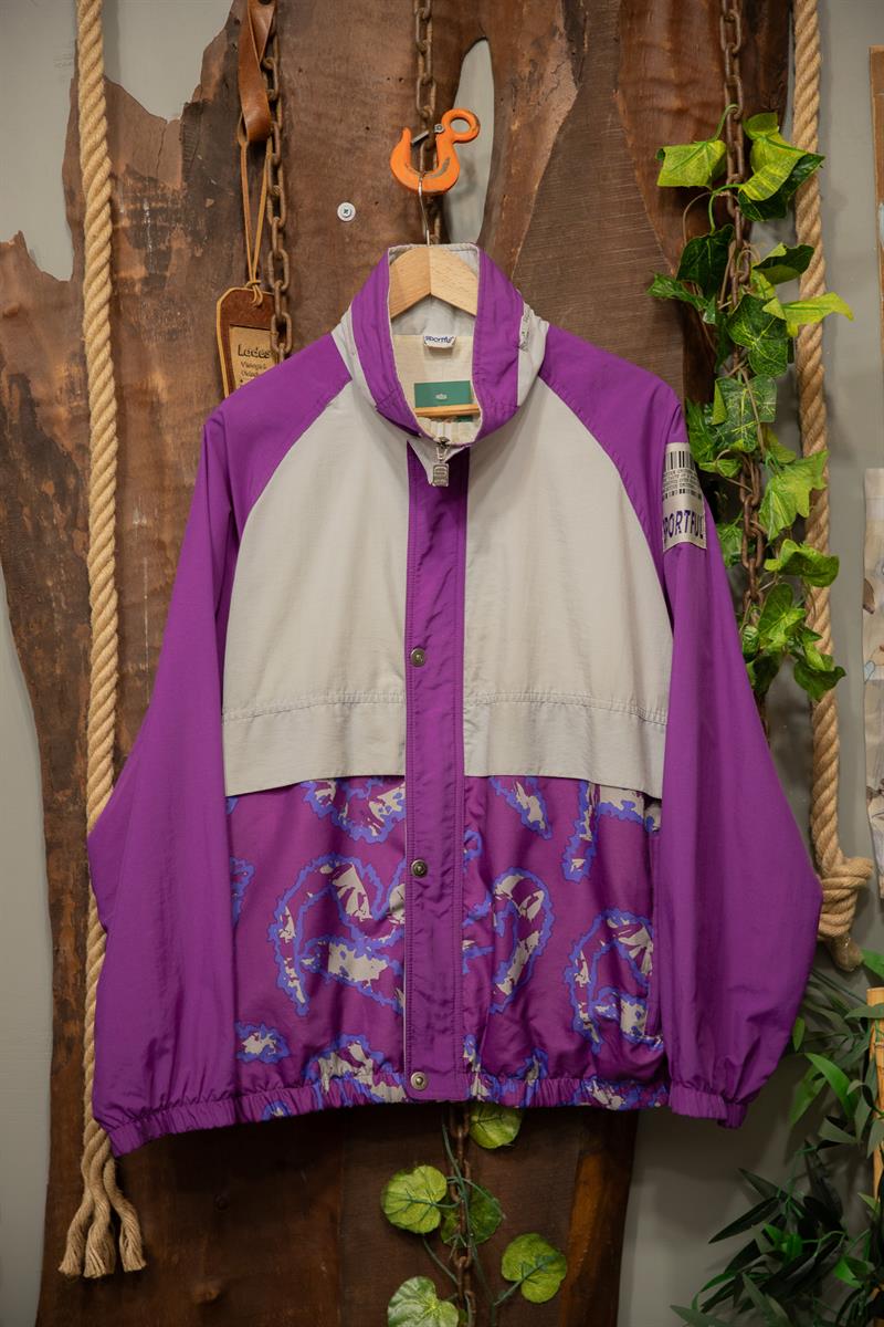 Italy Purple Paisley Bomber Ceket