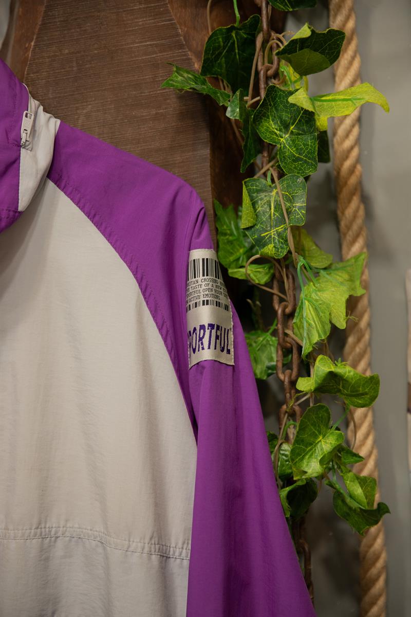 Italy Purple Paisley Bomber Ceket