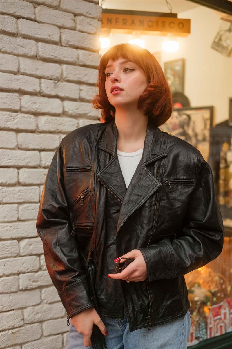 KADIN BIKER CEKET