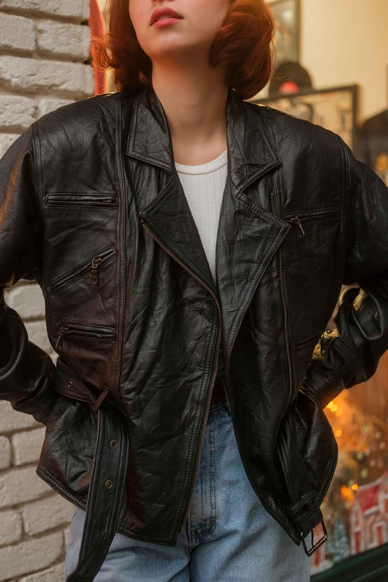 KADIN BIKER CEKET