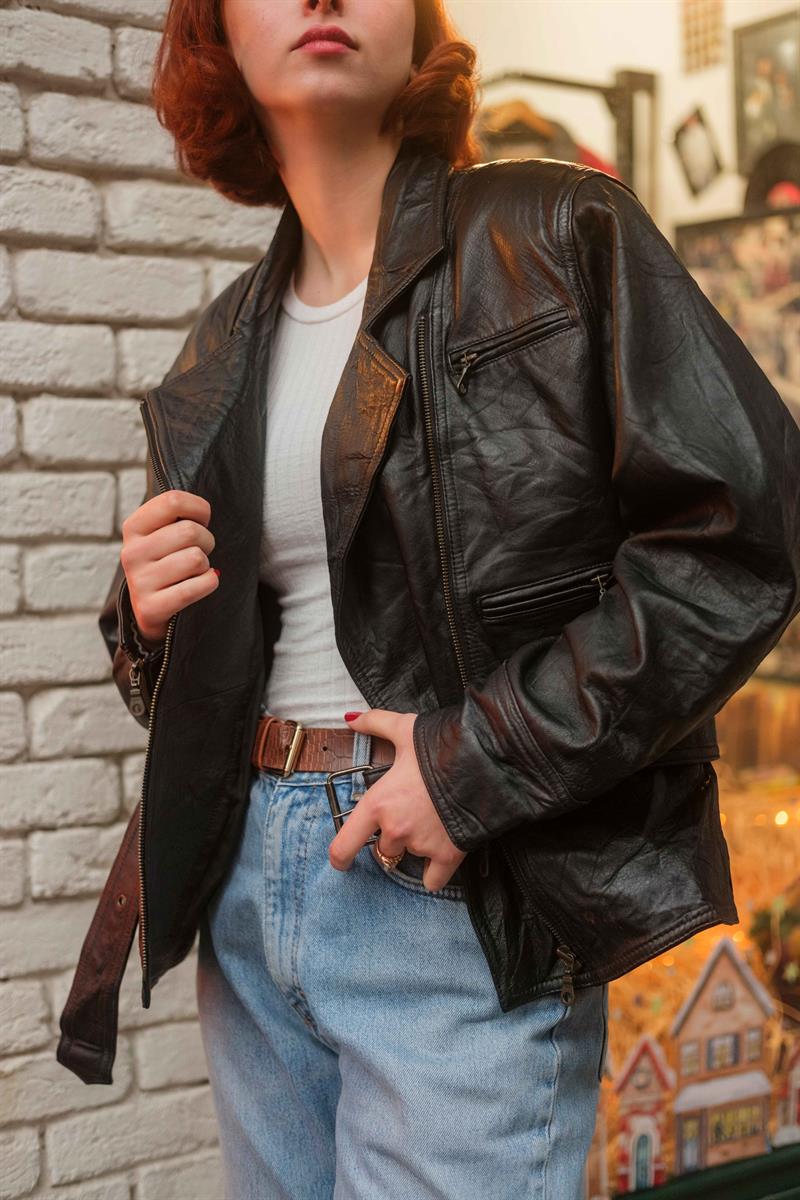 KADIN BIKER CEKET