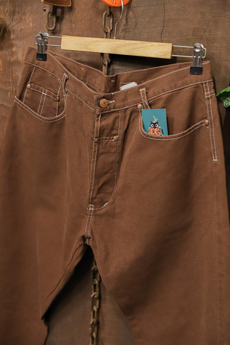 Kanvas Yüksek Bel Classic Pantolon
