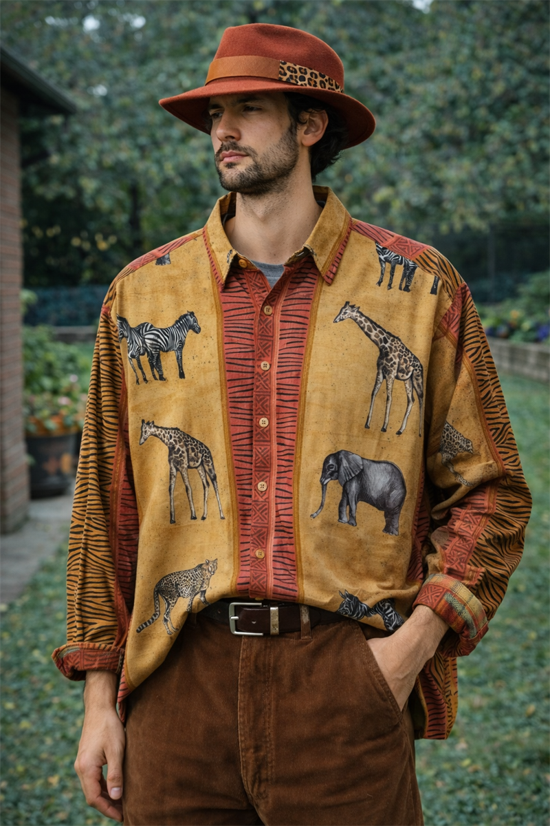 Lades Ateiler 90s Retro Gömlek