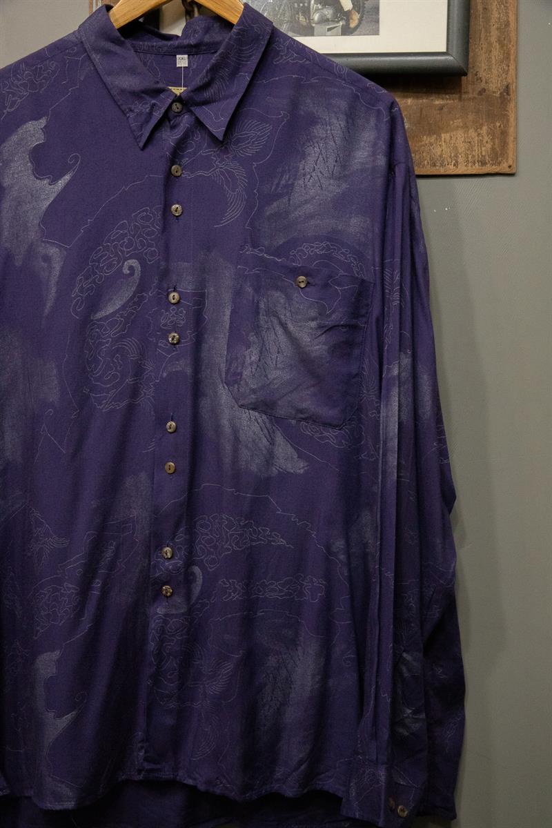 LEONARDO İtalian 90s Purple Gömlek