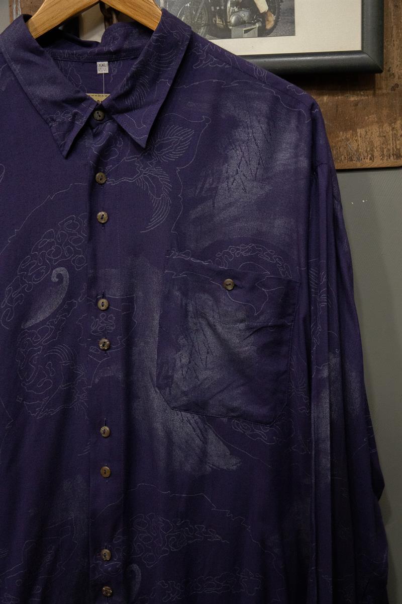 LEONARDO İtalian 90s Purple Gömlek