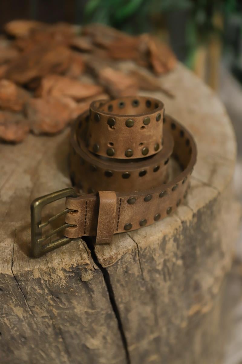 Light Brown Western Deri Kemer