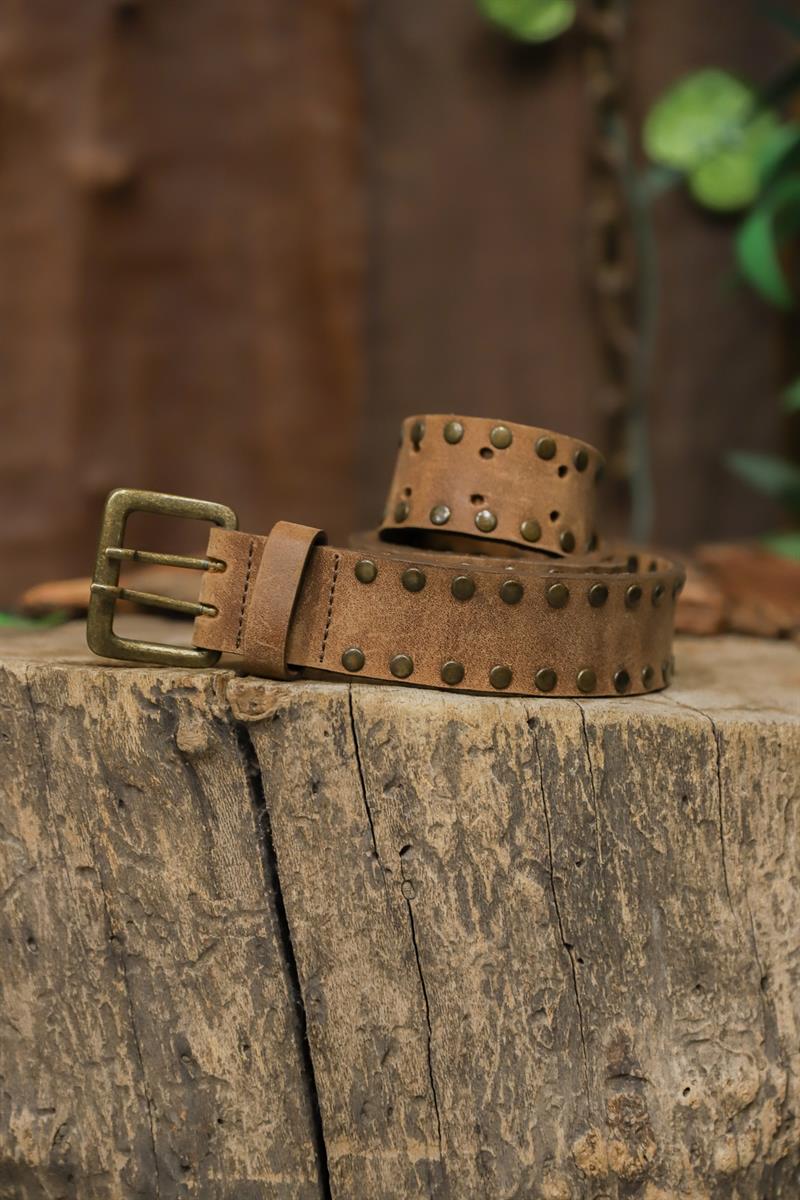 Light Brown Western Deri Kemer