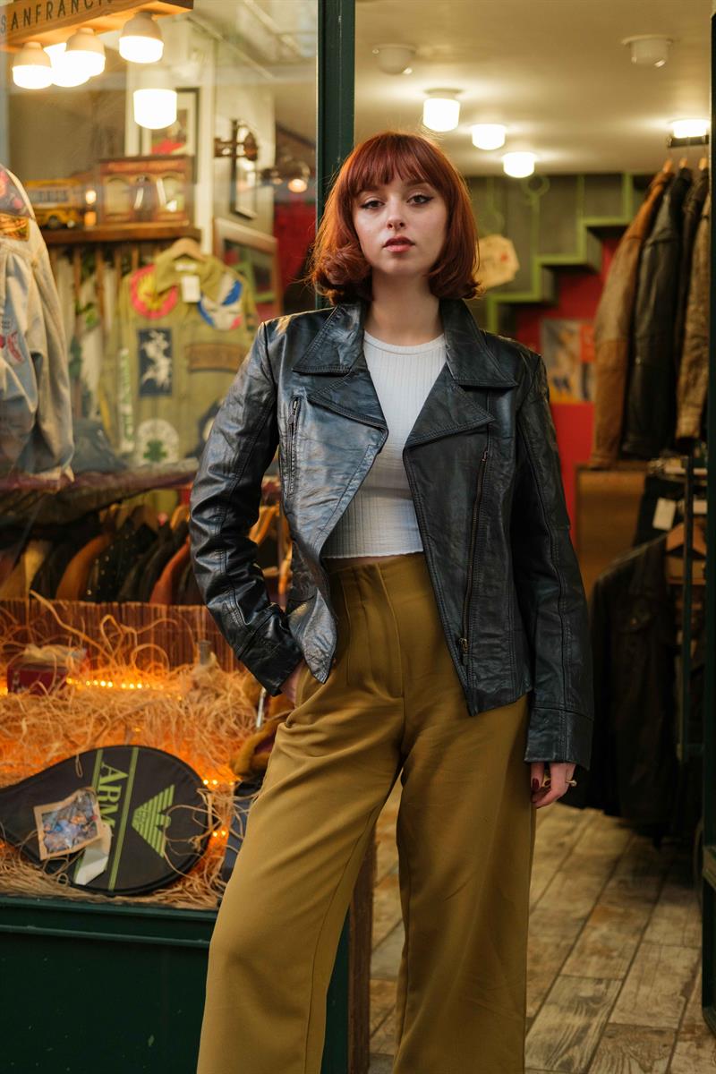 London Biker Model Kadın Deri Ceket