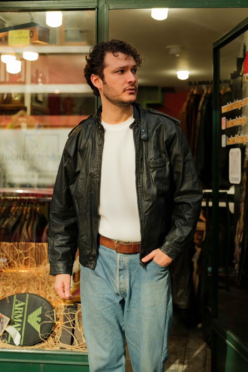 LUIGI TOMASI Germany Bomber Model Unisex Deri Ceket