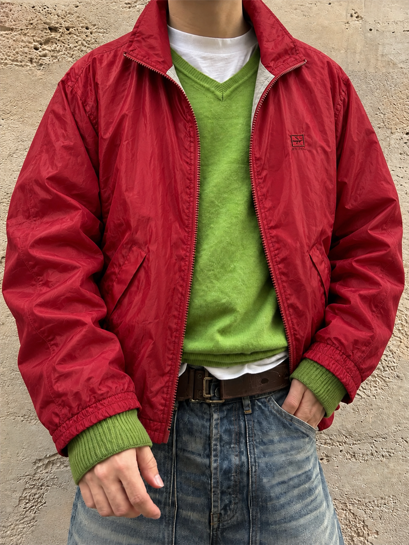 Maroon Red Outdoor Yağmurluk/Ceket