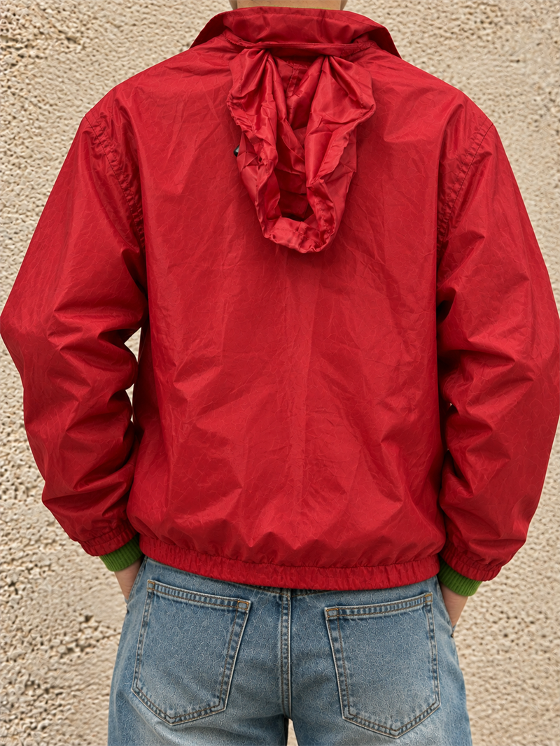 Maroon Red Outdoor Yağmurluk/Ceket