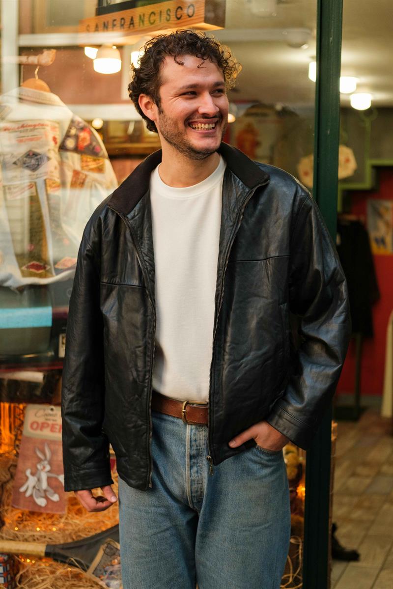 MILESTONE İtalian Bomber Model Unisex Deri Ceket