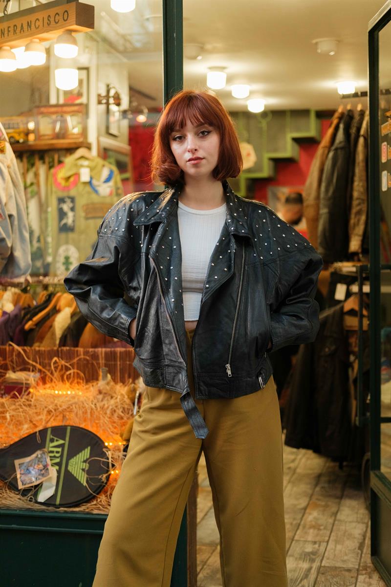 MISSJOY TASARIM Model Biker Kadın Deri Ceket