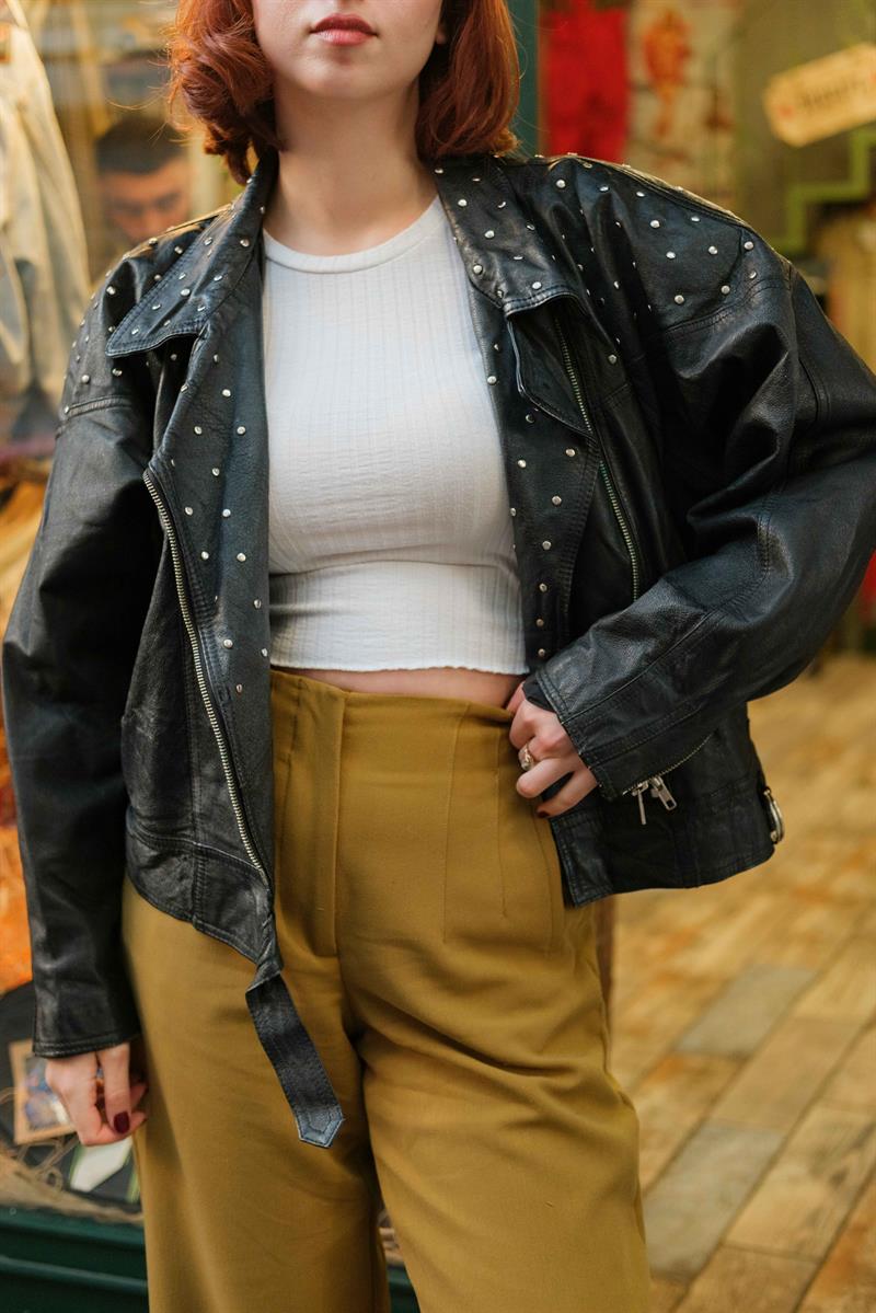 MISSJOY TASARIM Model Biker Kadın Deri Ceket