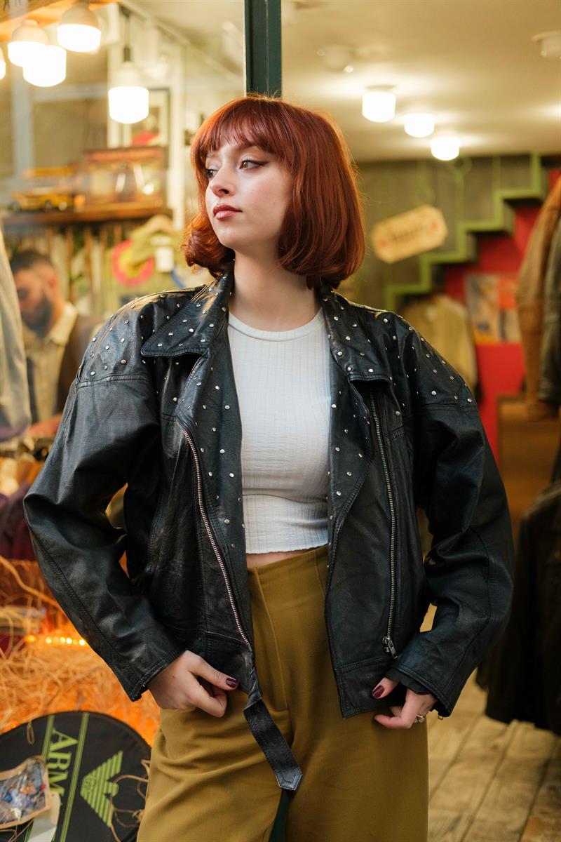 MISSJOY TASARIM Model Biker Kadın Deri Ceket