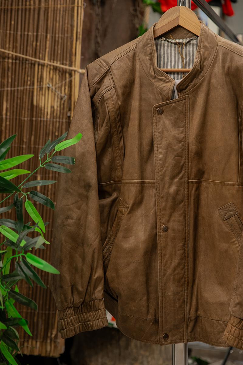 Montes Model Unisex Bomber Deri Ceket