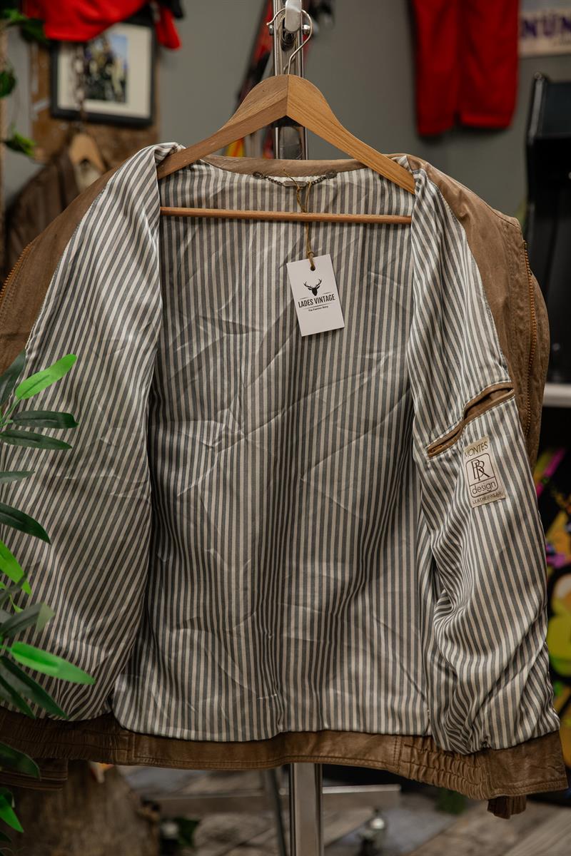 Montes Model Unisex Bomber Deri Ceket