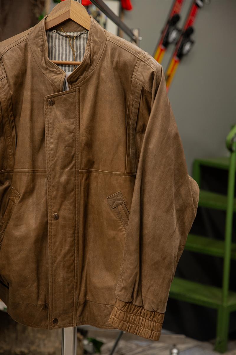 Montes Model Unisex Bomber Deri Ceket