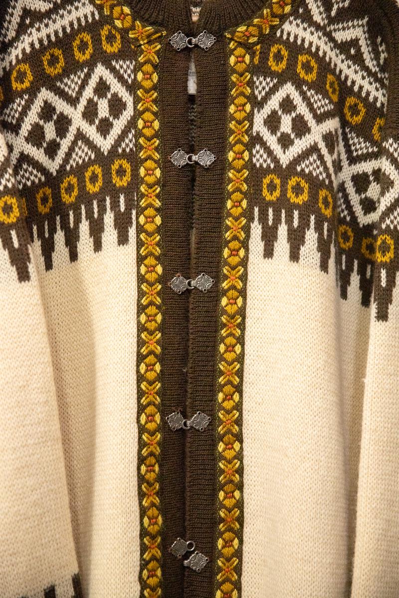 Mustard Pattern Wool Ceket-Hırka