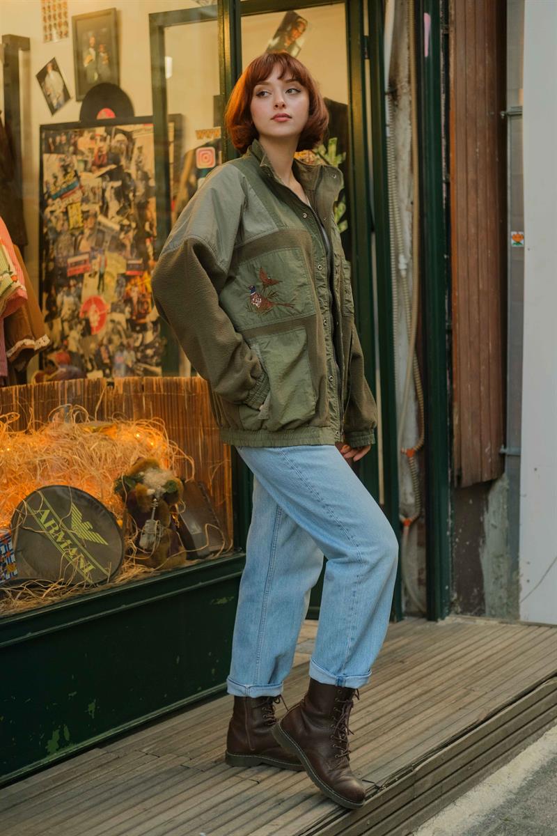 Nakışlı Austria Tasarım Unisex Vintage Ceket