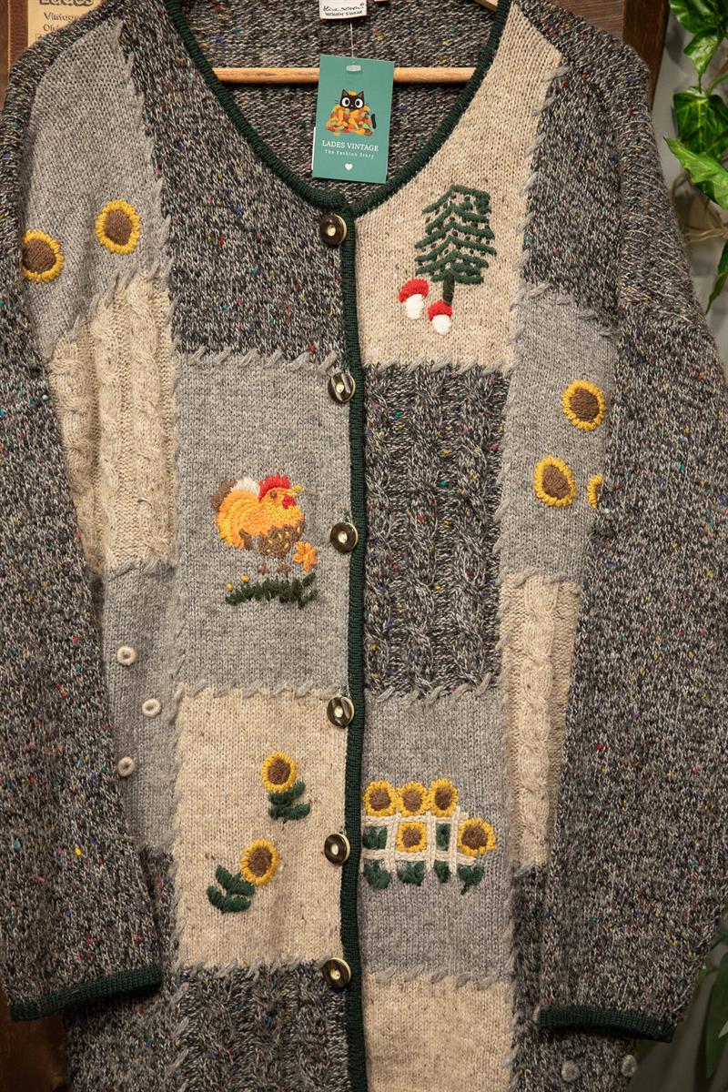 Nakışlı Wool Hırka/Ceket