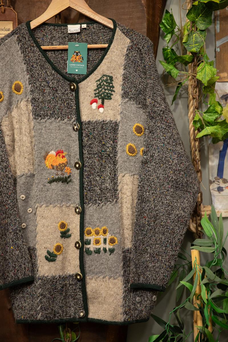 Nakışlı Wool Hırka/Ceket