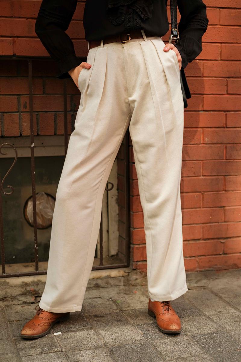 NATUREL KETEN PANTOLON
