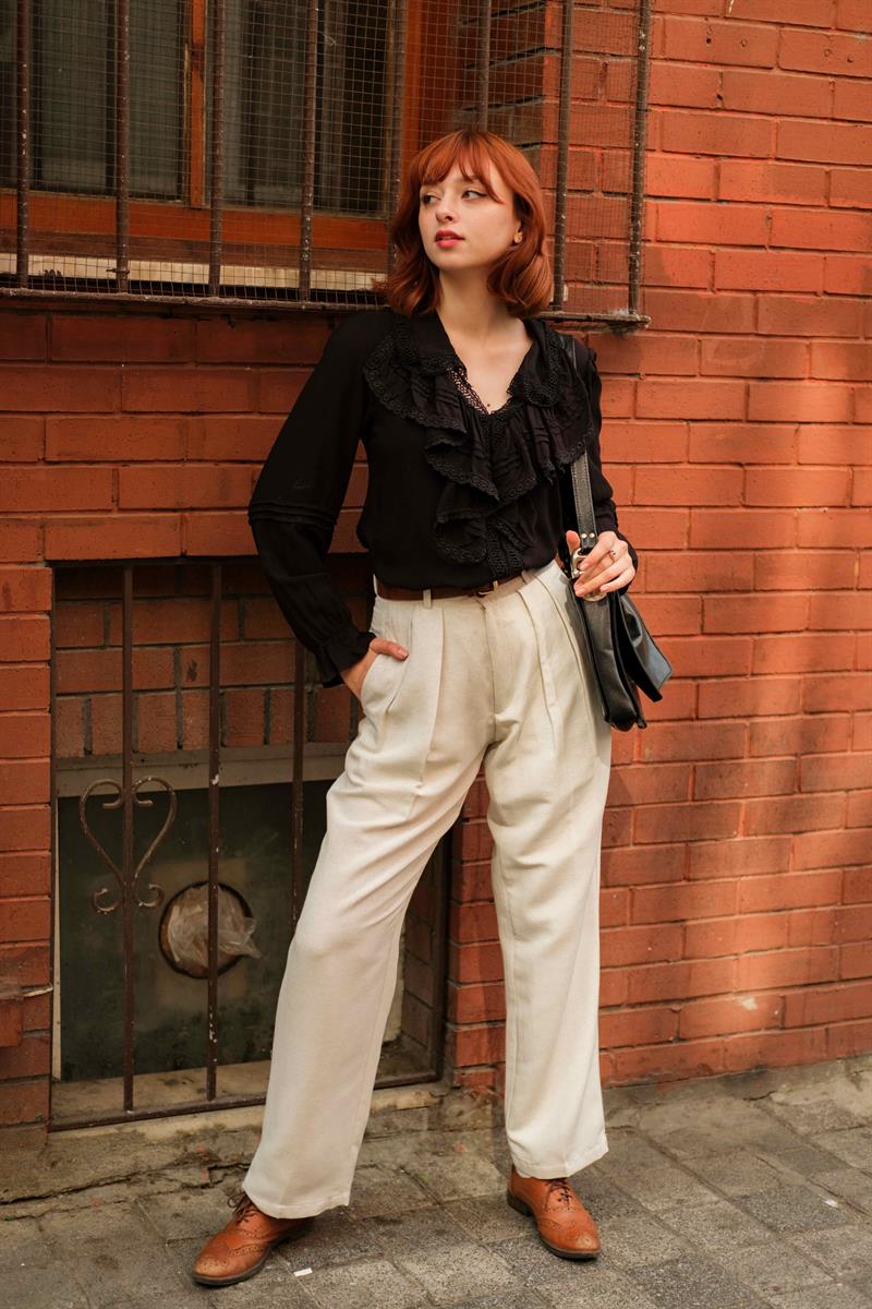 NATUREL KETEN PANTOLON