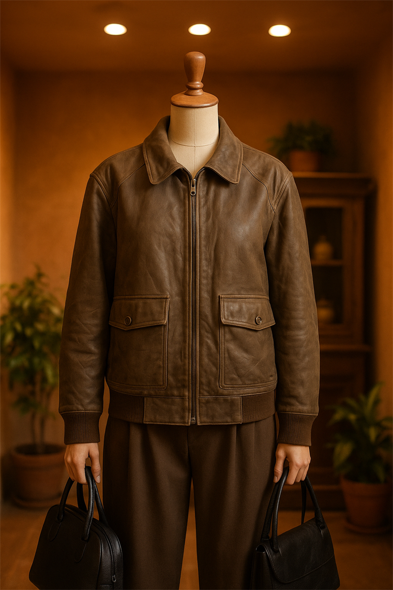 NewYork Bomber Model Deri Ceket