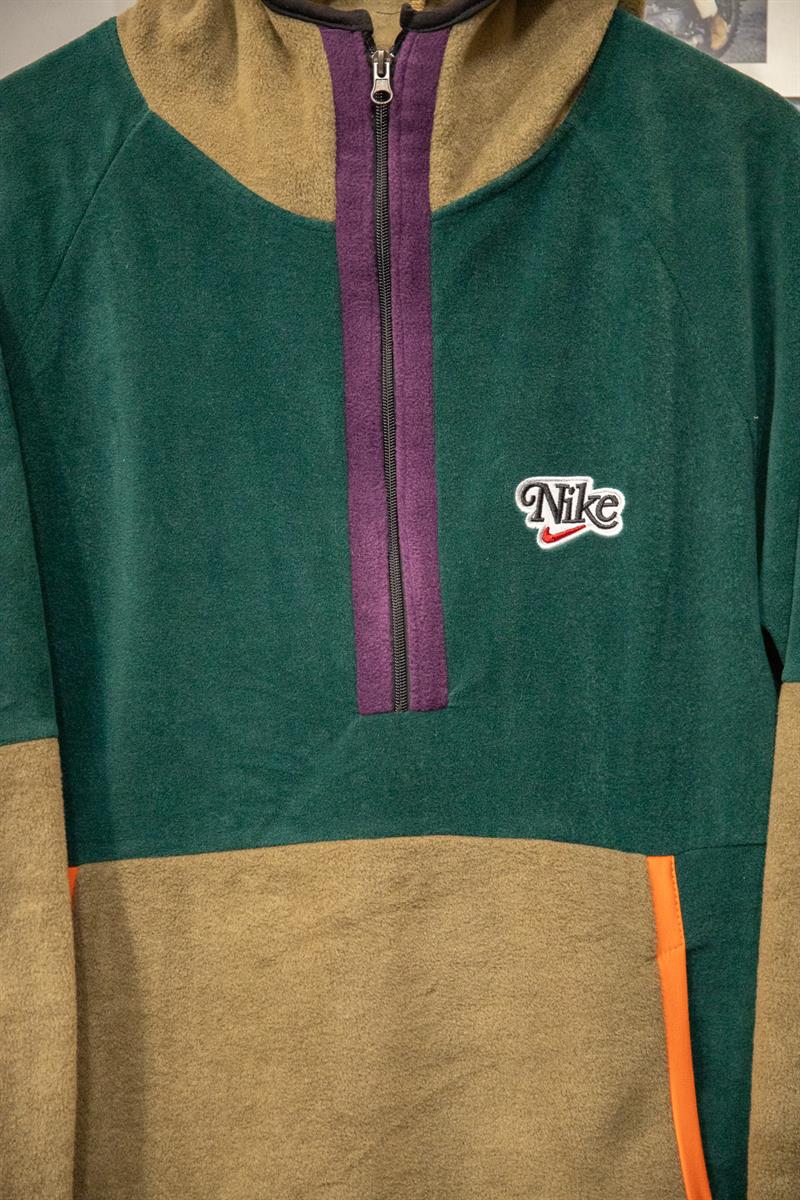 Nike Renk Bloklu Fleece Hoodie 