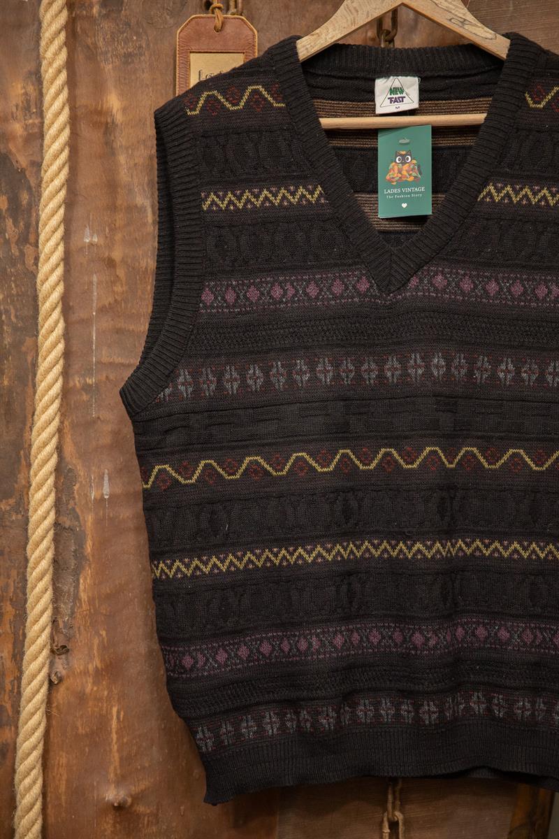 Nordic Vest 90s Sweater/Yelek