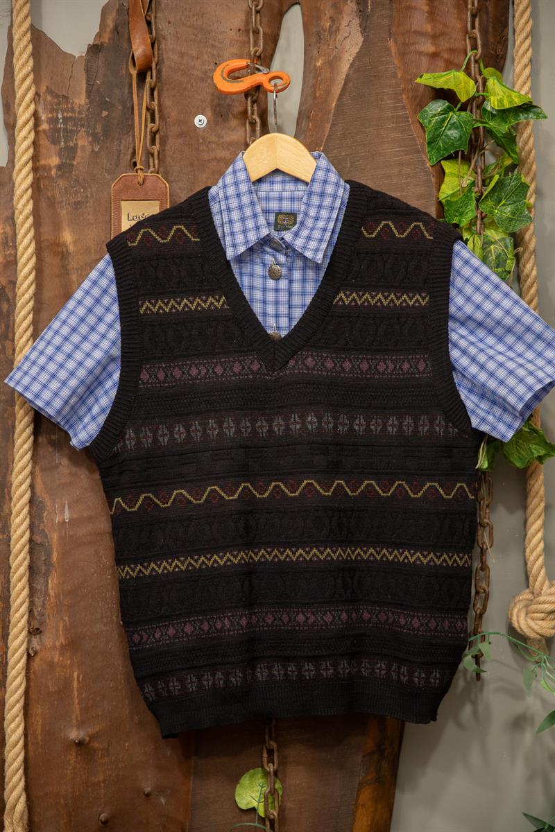 Nordic Vest 90s Sweater/Yelek