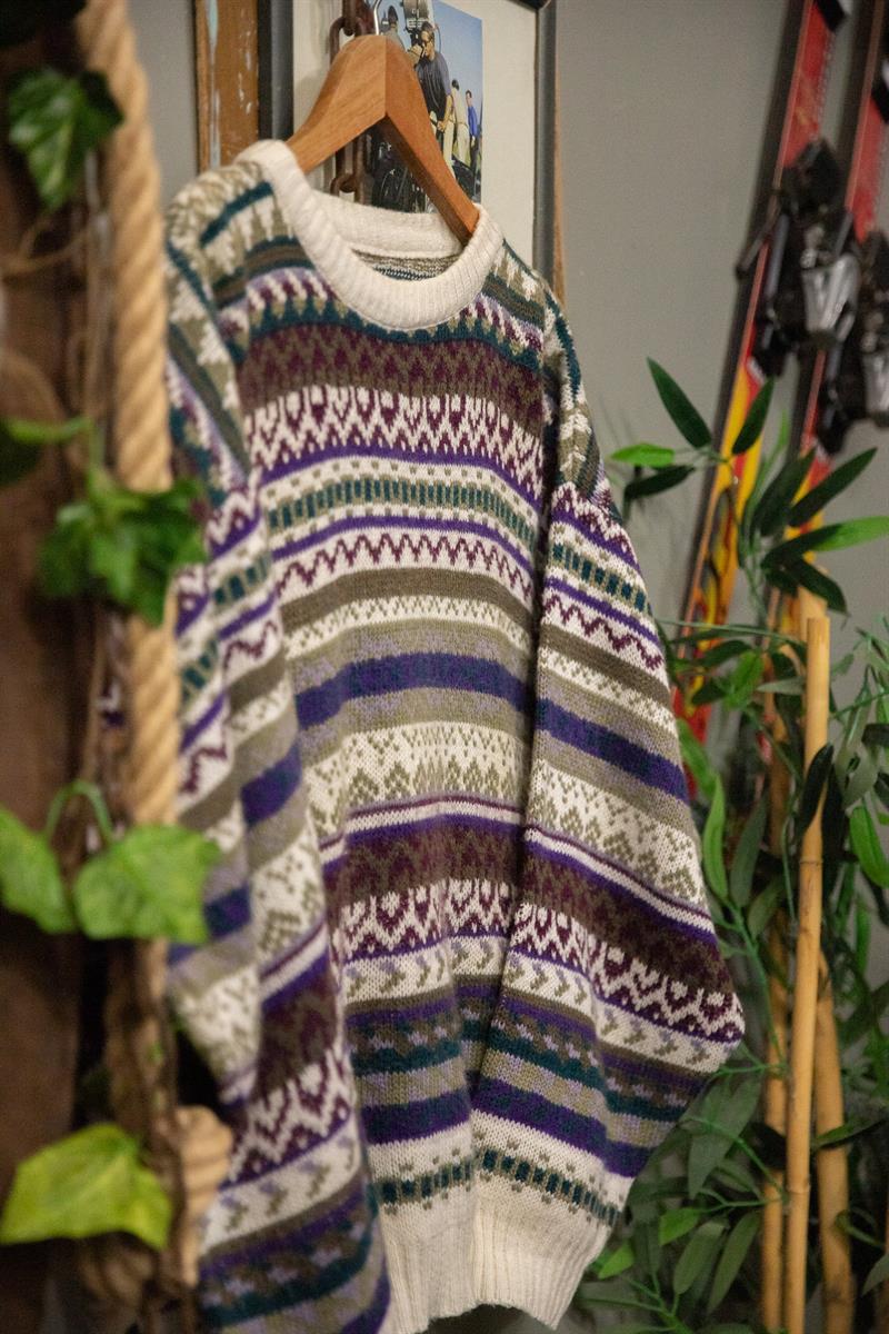 Örgü Desenli Wool Kazak