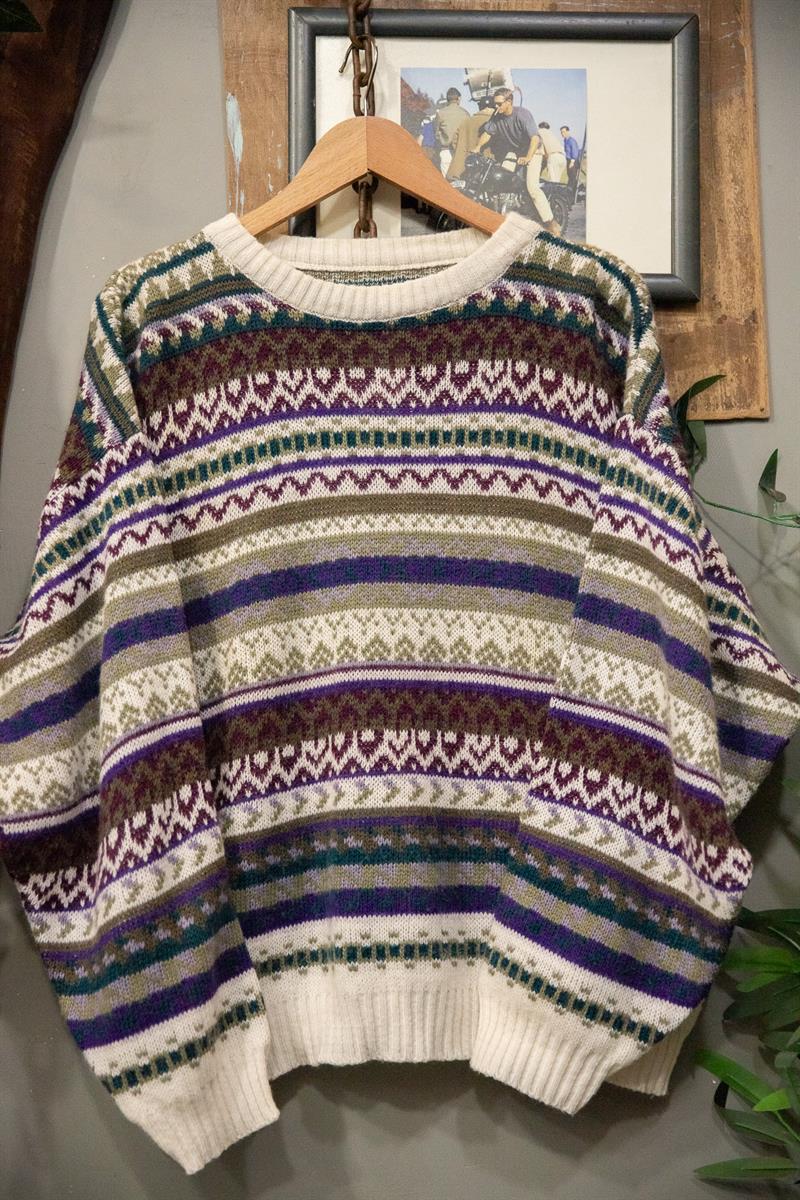Örgü Desenli Wool Kazak