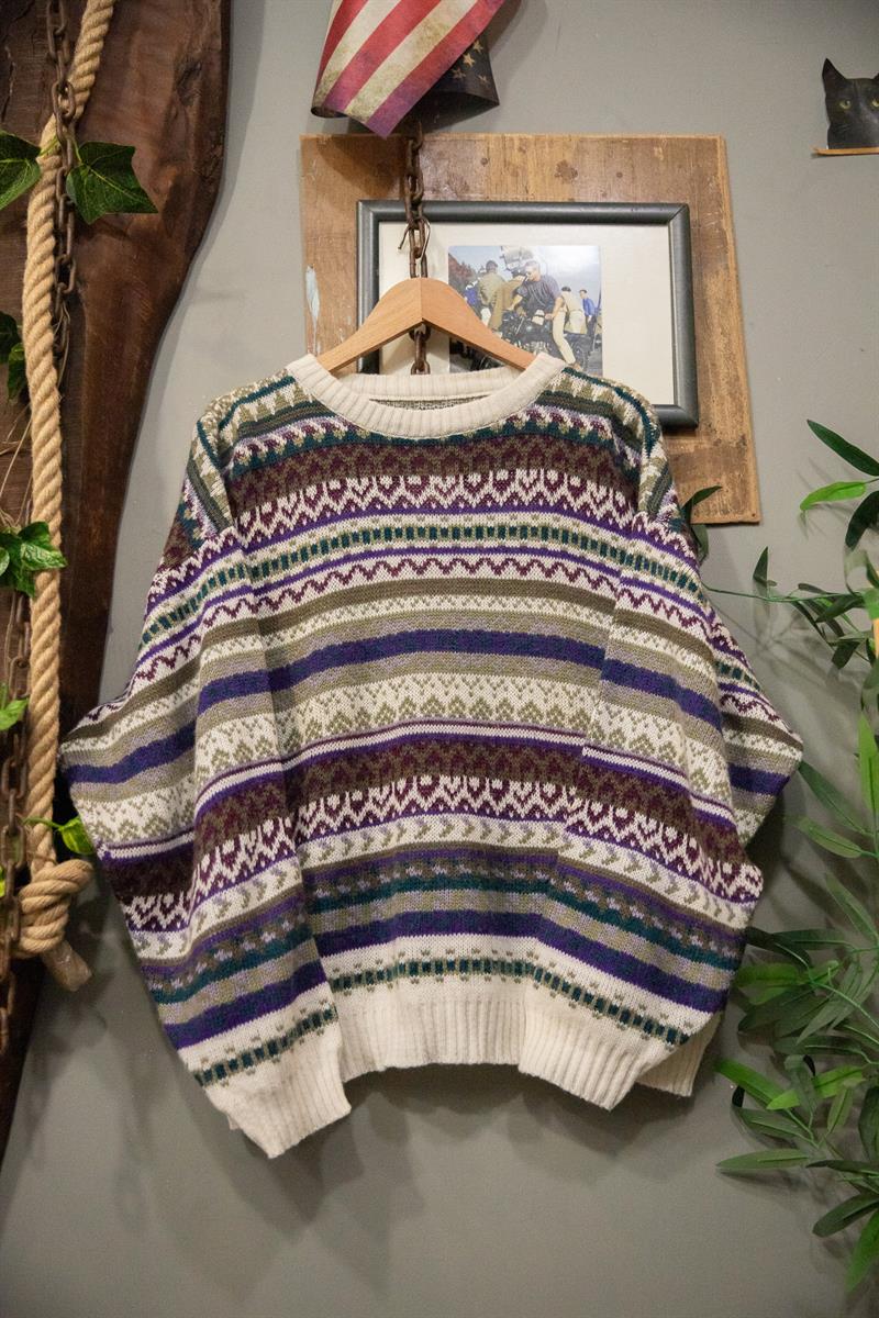 Örgü Desenli Wool Kazak