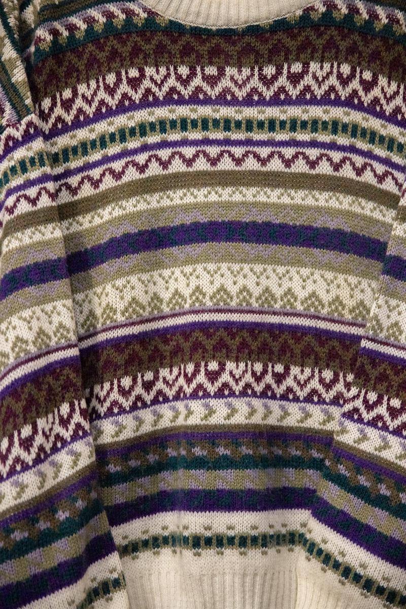 Örgü Desenli Wool Kazak